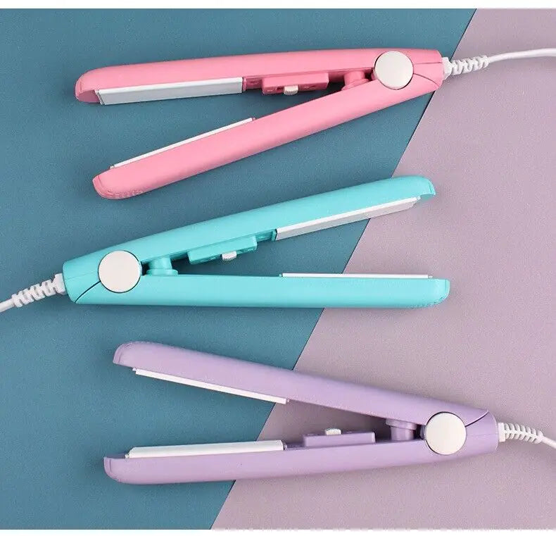 Mini Ceramic Hair Straightener and Curling Iron