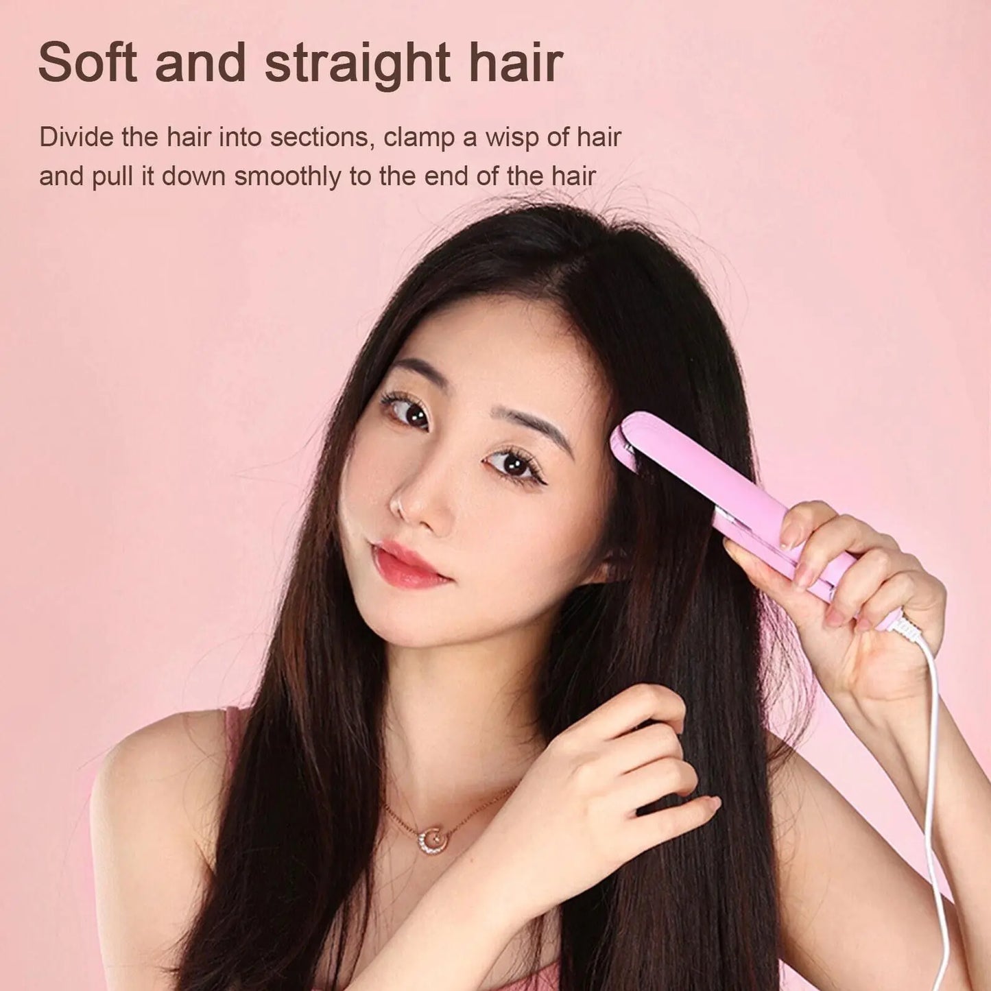 Mini Ceramic Hair Straightener and Curling Iron