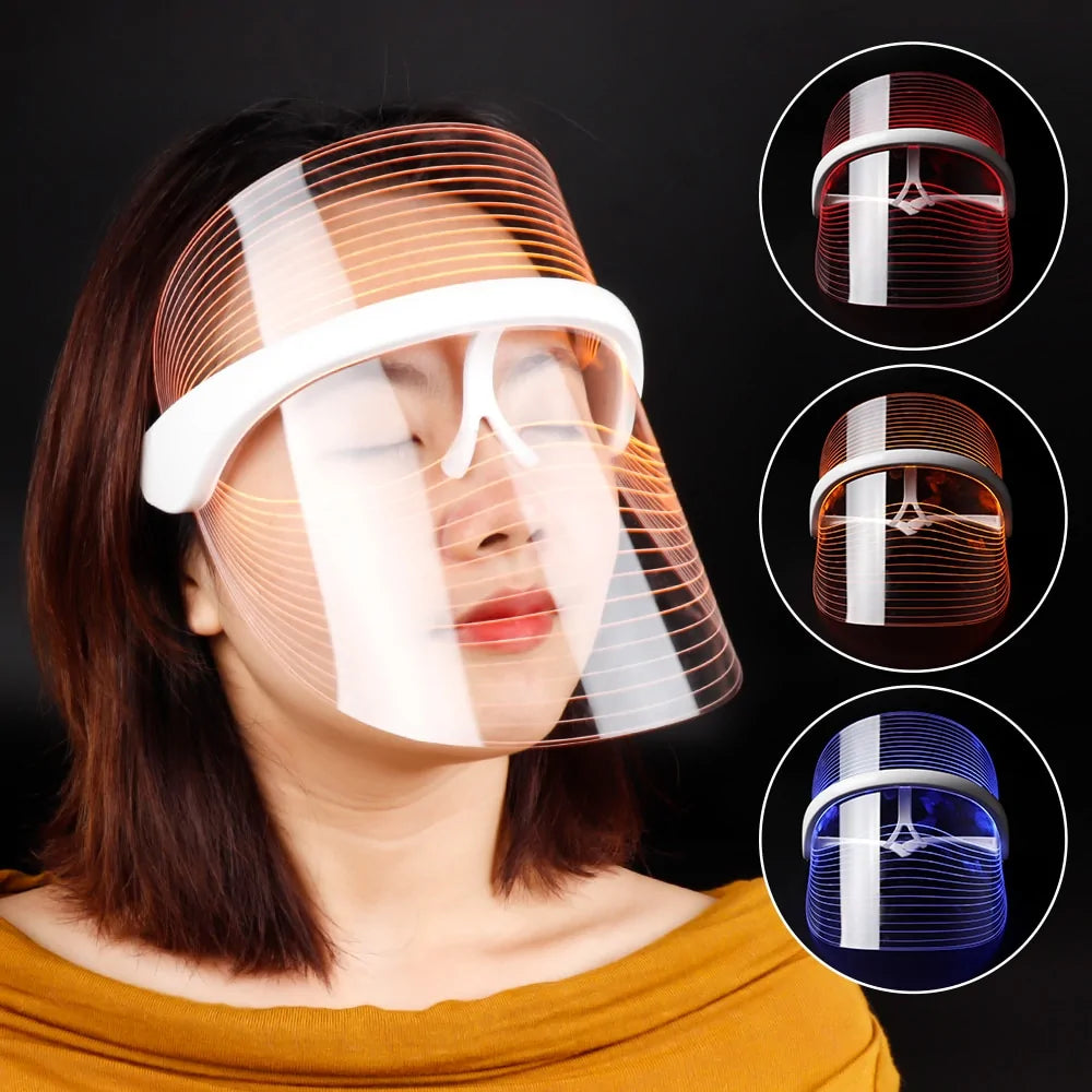 LED Light Anti-aging Face Mask with 3 colors