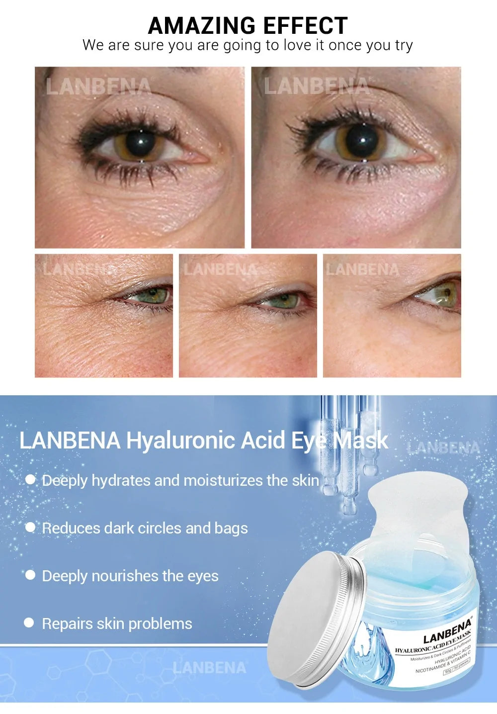 Hyaluronic Acid Moisturizing Eye Masks