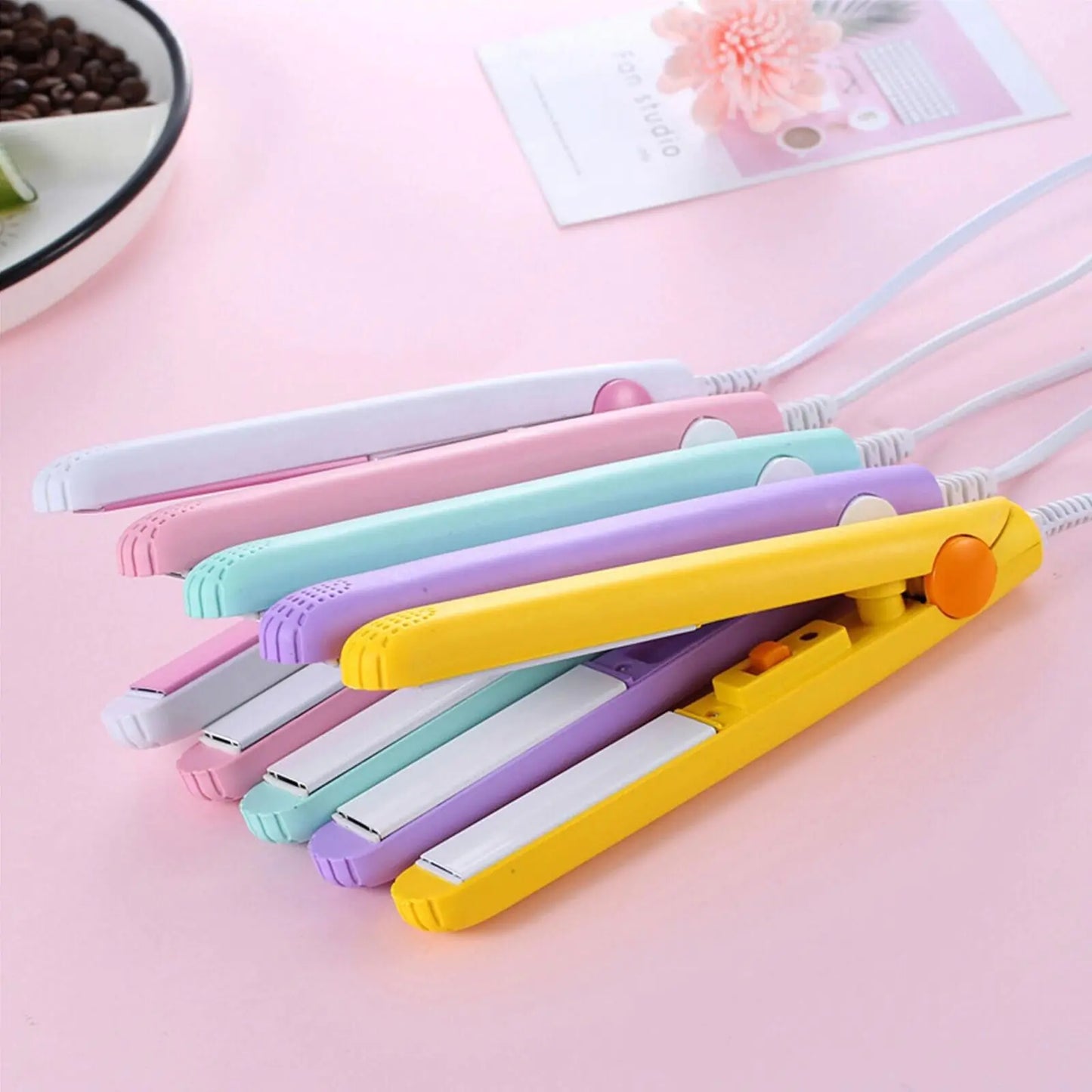 Mini Ceramic Hair Straightener and Curling Iron