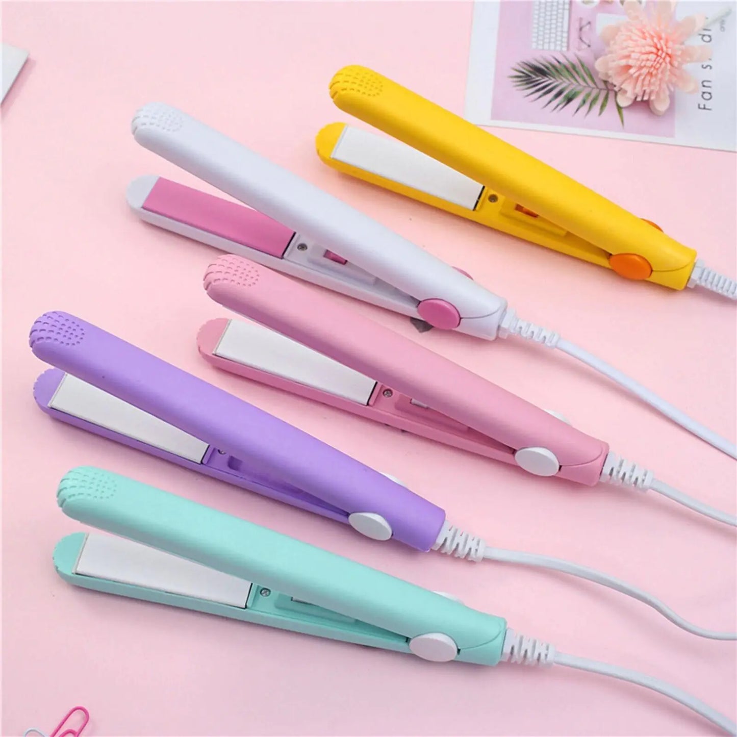 Mini Ceramic Hair Straightener and Curling Iron